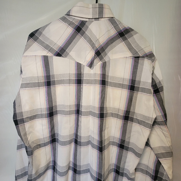 Mens Wrangler Button Down With Pearl Snaps - Picture 9 of 10